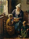 Bernard Jean Corneille Pothast Canvas Paintings - Mothers Little Helpers